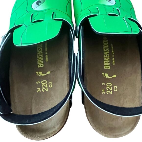 Birkenstock Green Monster Dinosaur Boston Mules Clogs Unisex Size EU 34/3-3.5 US - Picture 6 of 8